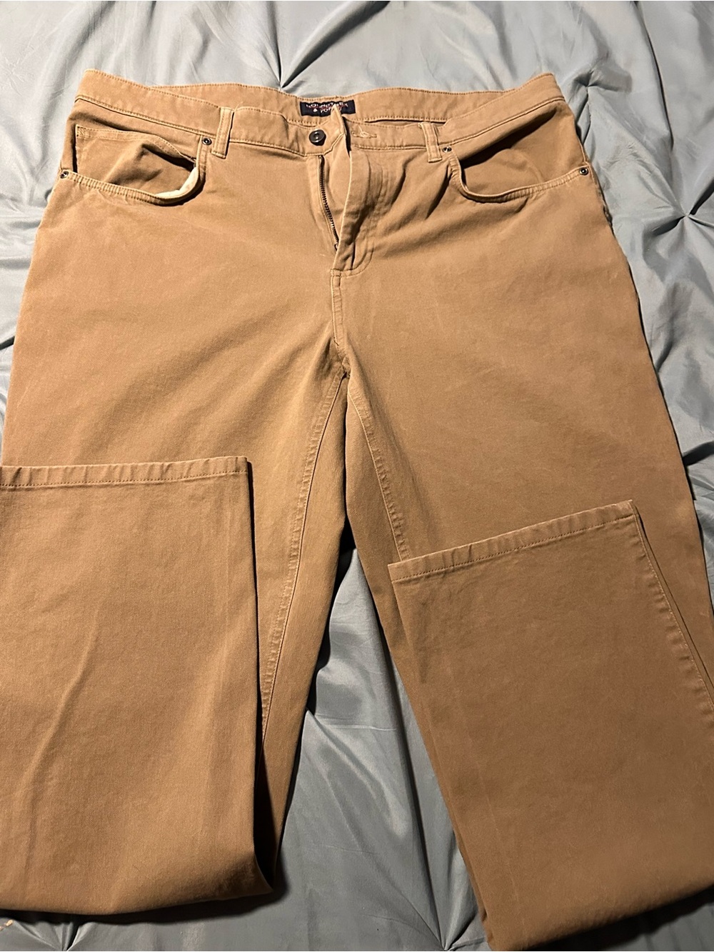 Roundtree & Yorke Khaki Straight Leg Pants